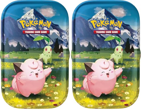 Pokémon: miniscatola da collezione Espansione Megaevoluzione - Ascesa Eroica (Clefairy e Chikorita) del GCC Pokémon (1 foglio adesivi, 1 carta illustrazione della miniscatola e 2 buste espansione)