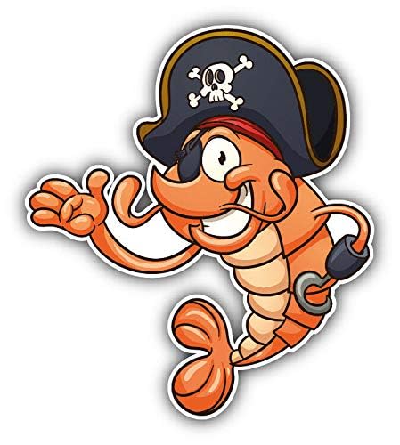 Funny Shrimp Pirate Round Metal 0.75" Lapel Pin Hat Shirt Pin Tie Tack Pinback3