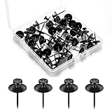 50 Pack Black Double Headed Picture Hanging Nails, Picture Nails, Tacks for Wall Hangings, Wall Pins for Hanging, Wall Nails for Hanging, Thumb Tacks for Wall Hanging, Picture Hangers