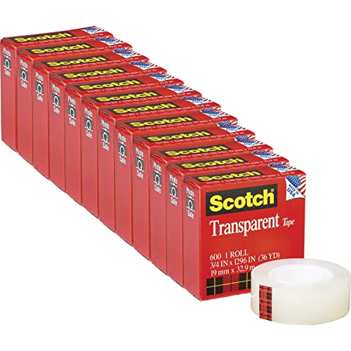 Scotch ruban adhésif transparent pour rouleau de bureau et papeterie