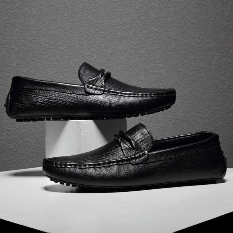 Men's Genuine Leather Flat Loafers-Shoes3