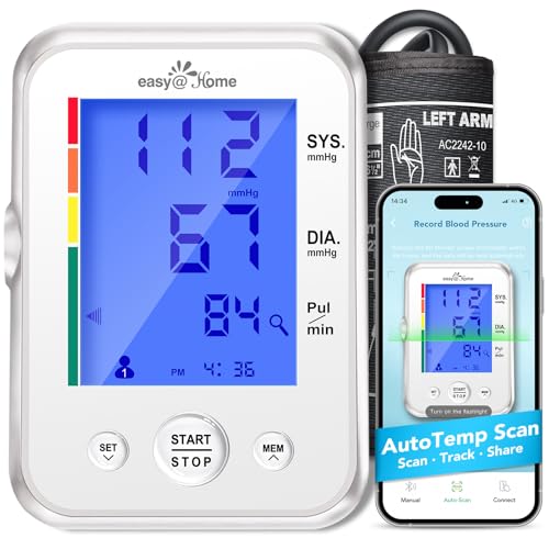 Large Cuff Easy@Home Digital Upper Arm Blood Pressure Monitor (BP Monitor)