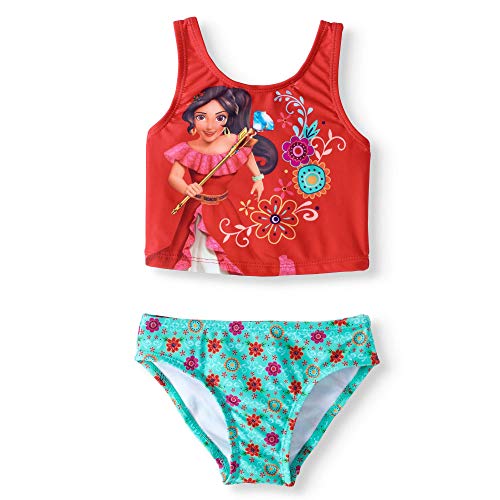 Disney Elena of Avalor Girls Tankini Swimsuit Swimwear (3T) Red