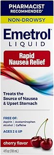 Emetrol Nausea and Upset Stomach Relief Liquid Medication, Cherry - 4 oz Bottle