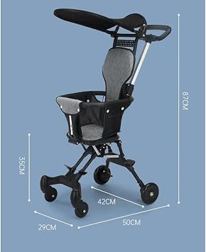 Baby Stroller Lightweight and Foldable Children's Handcart Two-way Baby Stroller for Outdoor Walking One Click Folding