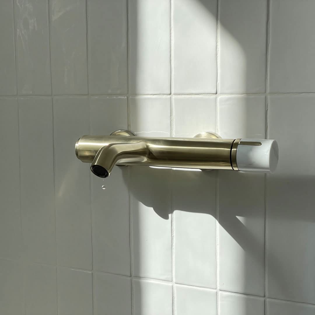 Essebagno 9020312 Manopola armatura łazienkowa z szczotkowanym złotem marmuru