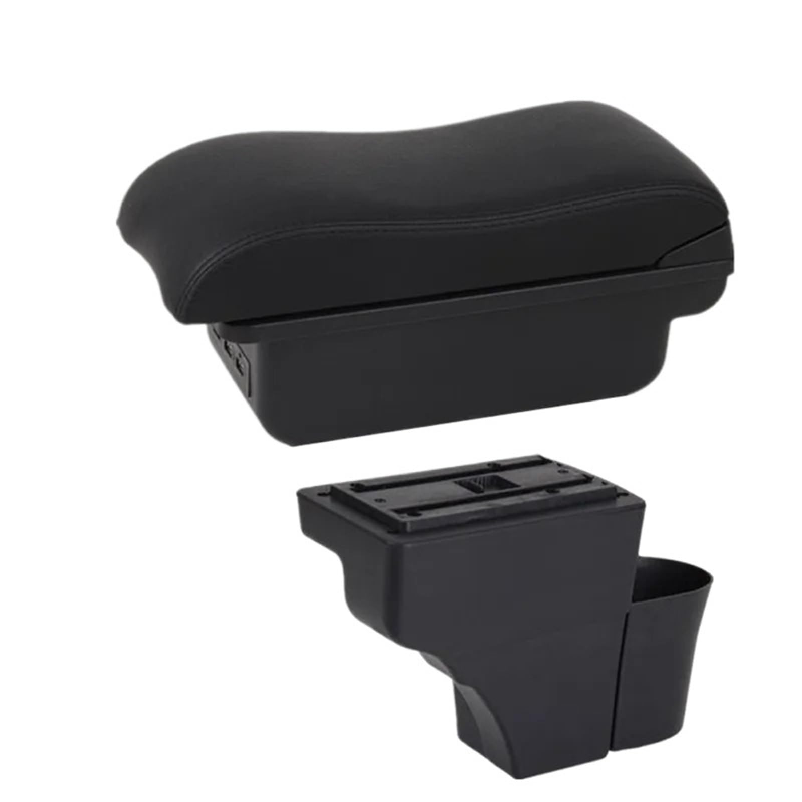 NOKRGQW Car Armrest Box For Nissan For Note Car Armrest Interior Details Retrofit Parts Accessories Center Storage Box(B2 black line 3USB)