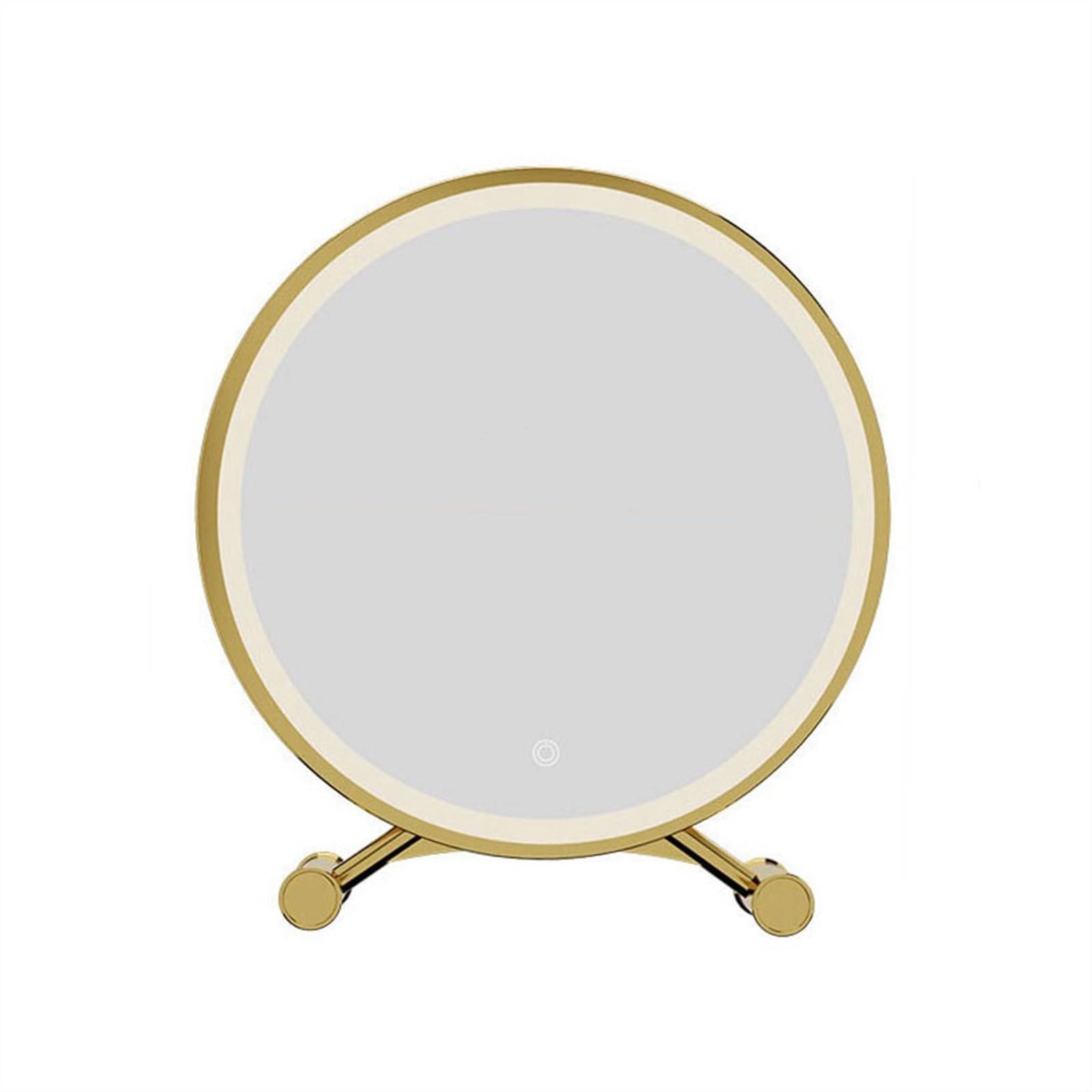 KFGISD, with Lights Girls Bedroom Dressing Table Mirror Student Dormitory Desktop Makeup Mirror Tabletop Cosmetic Mirror,Tabletop Mirror(Large)