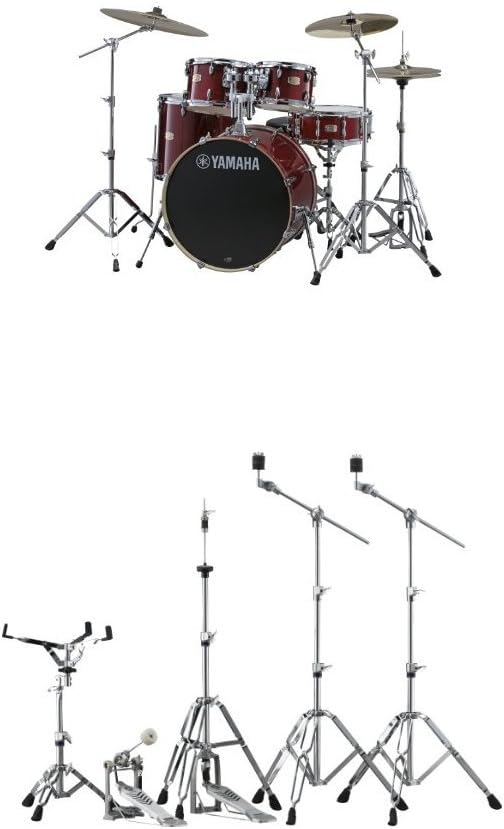 Yamaha Stage Custom Birch Fusion Drum Kit with Hardware, Cranberry Red