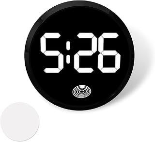 Car Clock, Touch Activated Digital Dashboard Clock, Automotive Interior Watch Decorative Accessories, for Car Truck Office Home and Outdoor Camping (White)
