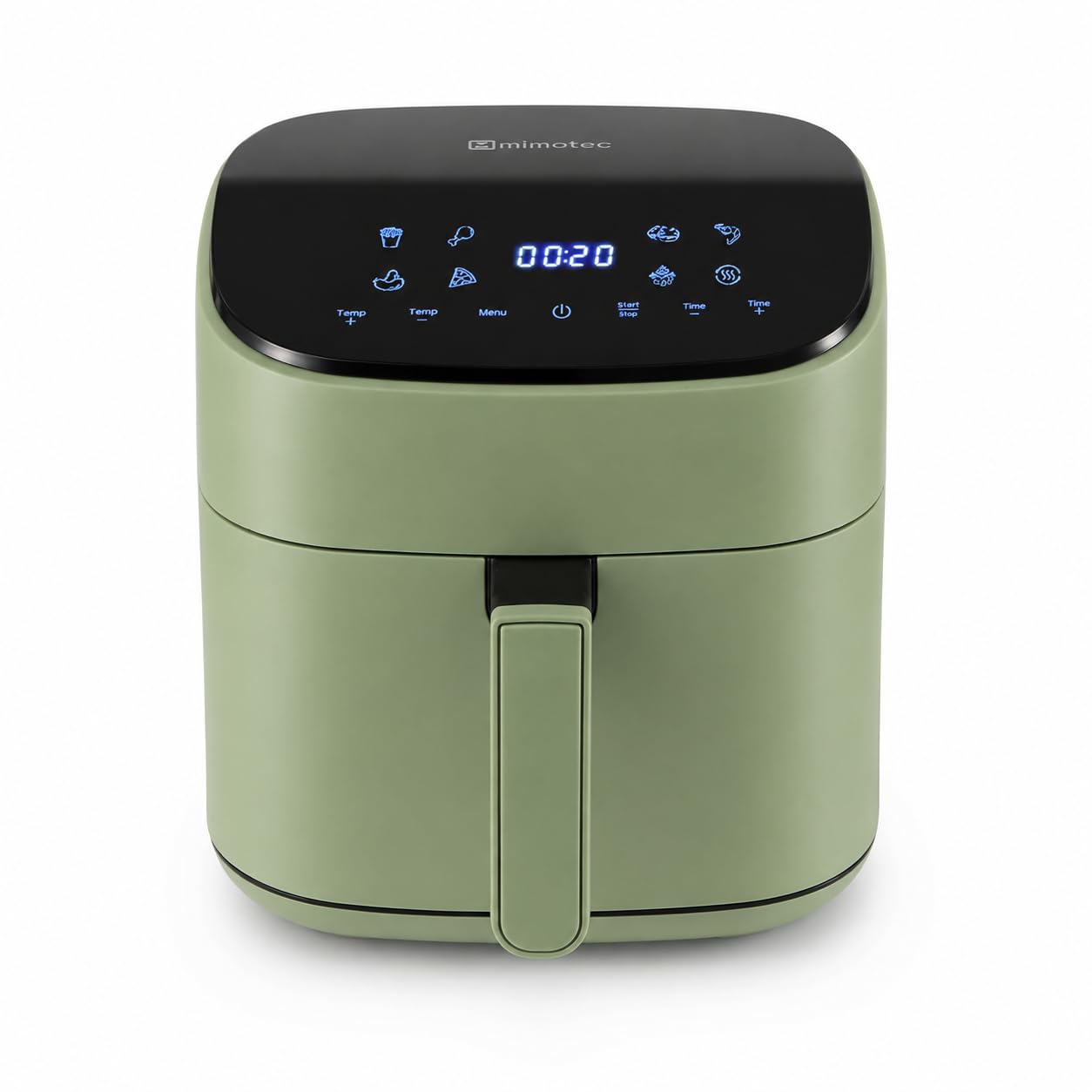 Iluminashop - Air Fryer Line Green Touch 6,5L, Freidora de Aire sin Aceite, 1600W, 8 Menús Digitales, Pantalla Táctil,Función Grill, Temporizador regulable, Temperatura 80-200°C, Fácil y Saludable