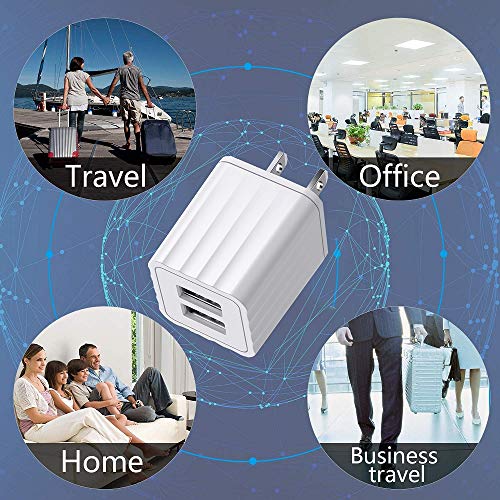 [Apple MFi Certified] iPhone Charger, 2-Pack 6FT Lightning to USB Fast Charging Data Sync Transfer Cable with Dual Port USB Wall Charger(UL Listed)Travel Plug Compatible for iPhone 11/XS/XR/X 8 7/iPad - Thumbnail 7