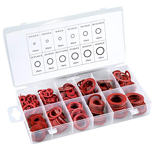 fiber washers - Supermotorparts PRO-KIT RG2895 Rubber & Fibre Washer Assortment - 600PC Metric Set in CASE