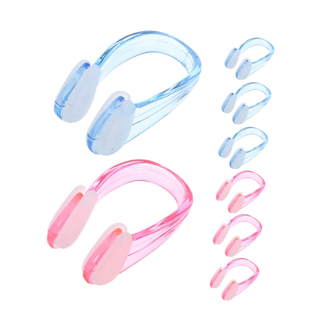 BCOATH 8Pcs Silicone Swimming Nose Clips for Adults Comfortable Fit Stylish Design for Pool Beach Use Water Entry