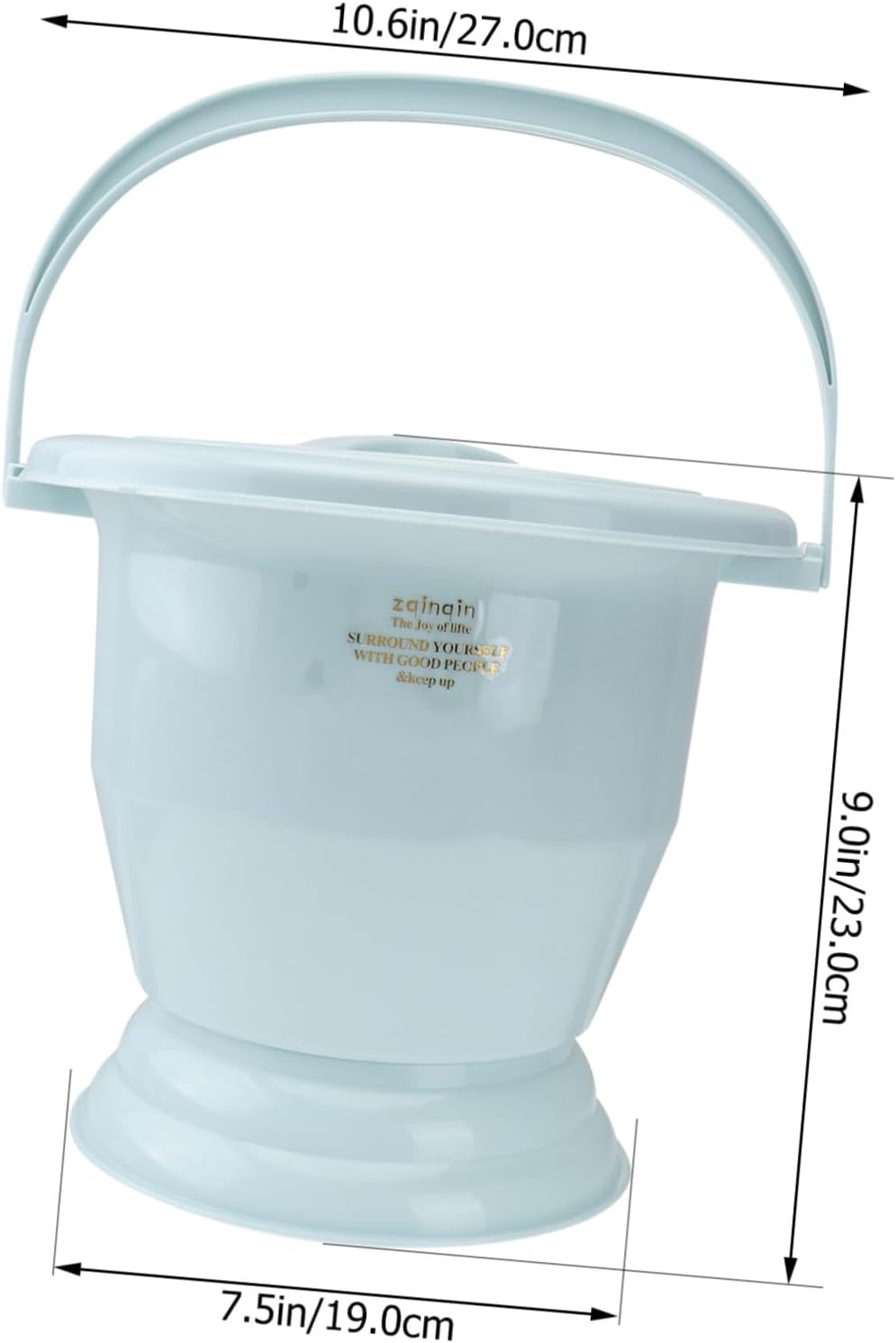 Portable Night Bedpan with Lid and Handle Thickened PP Plastic Urine Storage Pot for Adults Pregnant Women and Bedridden Patients Spittoon Design for Hygiene and Blue Household