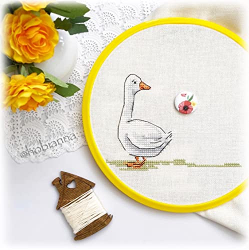 Image of Nurge Metal Embroidery Hoops - Premium Spring Tension Embroidery Hoop for Cross Stitch - Durable Ring with Quick Release Safety Clip - Ideal for Crafters,Beginners & Professionals - Yellow - Size Mix