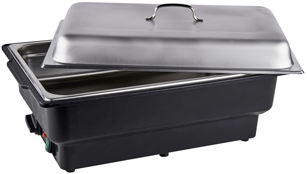 METRO Professional Chafing Dish GCD1009, plástico/Acero Inoxidable, 34.7 x 58 x 25.4 cm, 900W, 2,8 L, Rango de Temperatura: 30 ° C a 90°C, Negro