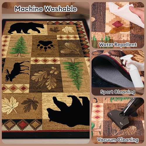 Tapete decorativo Bear Decor rústico 3x5 pies miniatura 5