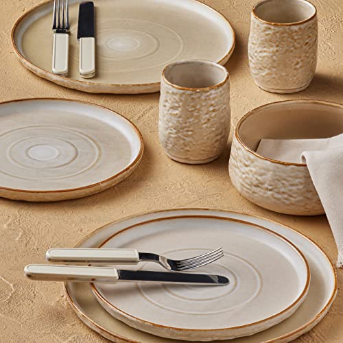 Stone By Mercer Project Shosai Stoneware 16-Piece Dinnerware Set, Sand #TOP1