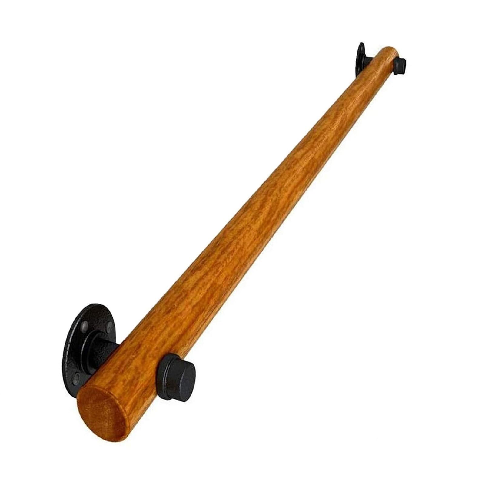 Barre d'appui en bois massif noble pour rambarde murale haut de gamme