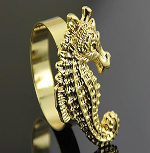 Sher Alloy hippocampus napkin ring (2pcs) , gold