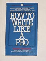 How to Write Like a Pro 0452254116 Book Cover