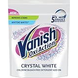 Vanish Crystal White 400 gm,Fabric Whitener|Detergent Add-On Powder|Whites like new|Instant Stain Remover|Chlorine Bleach Free|Suitable with all Washing Detergent Powders & Liquids