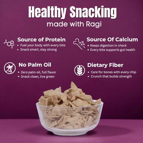 Image of Snaaqz Supergrain Chips Combo | Beetroot Masala & Ragi Cream & Onion | Pack of 2 | 150g Each | High Protein | Baked & Crunchy | Natural Ingredients | Low Calorie | Healthy Snacks for Adults & Kids