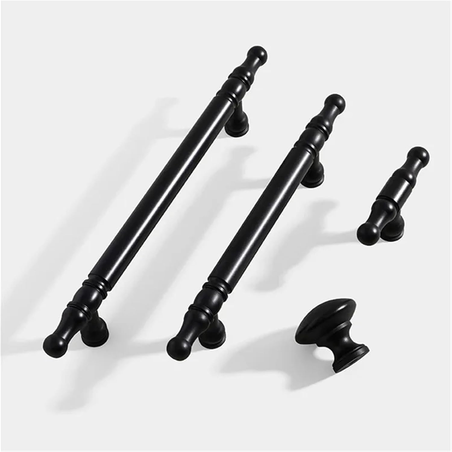 Aluminum Alloy Black Gold Nickel Kitchen Cabinet Handles and Knobs Drawer Handles Wardrobe Door Pulls Furniture Hardware 1Pcs(Copper Brushed 192mm)