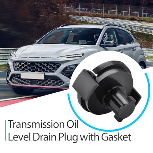 Image of Transmission Oil Level Drain Plug with Gasket Compatible with Hyundai Elantra Tucson Sonata /Kia Optima Soul Sportage Telluride Replace 45285-3B010 45286-3B010