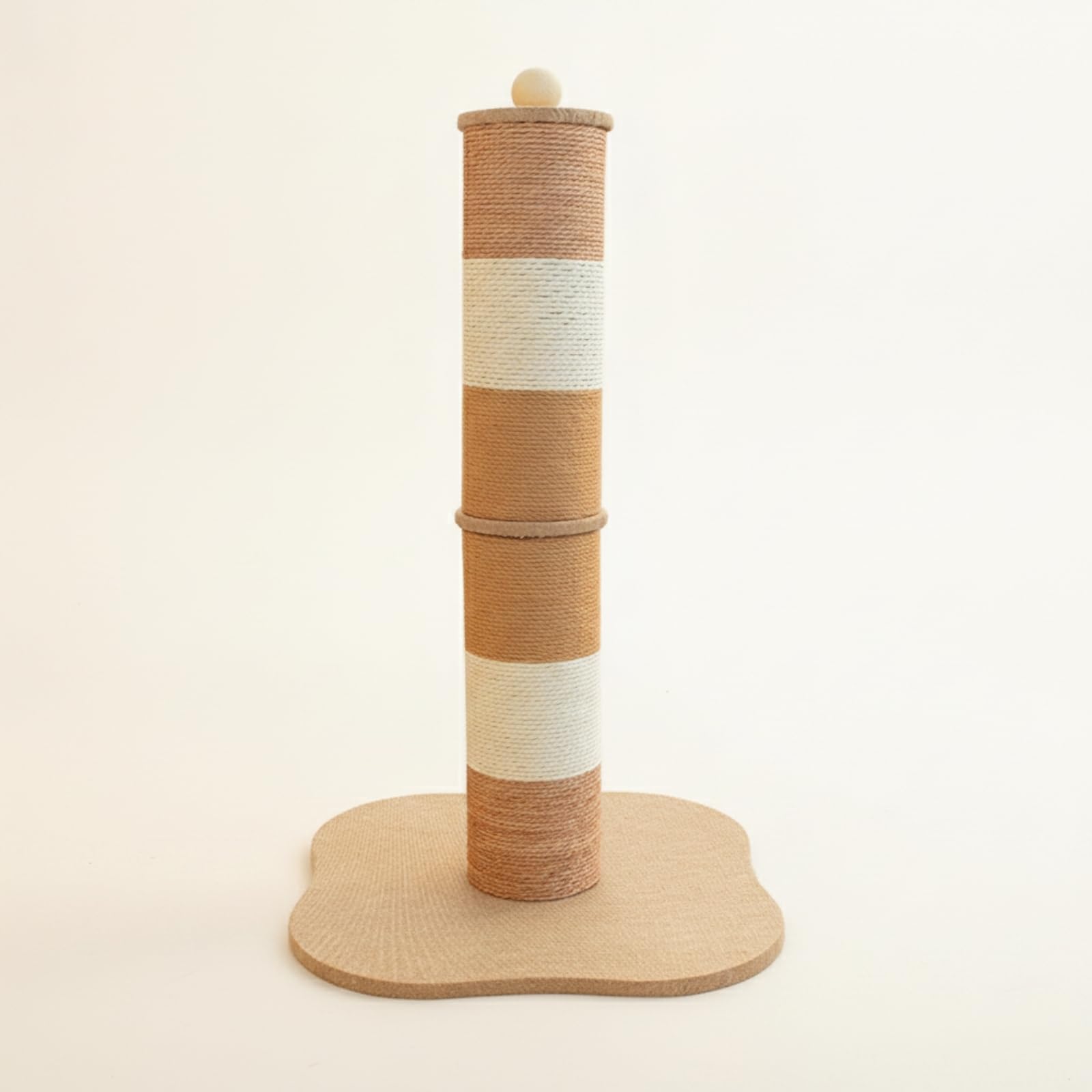 Tiragraffi per Gatti Colonna Tiragraffi Giochi Design Multitessitura con Palla in Alto Base Larga Rettangolare Struttura Pesante in Sisal Corda di