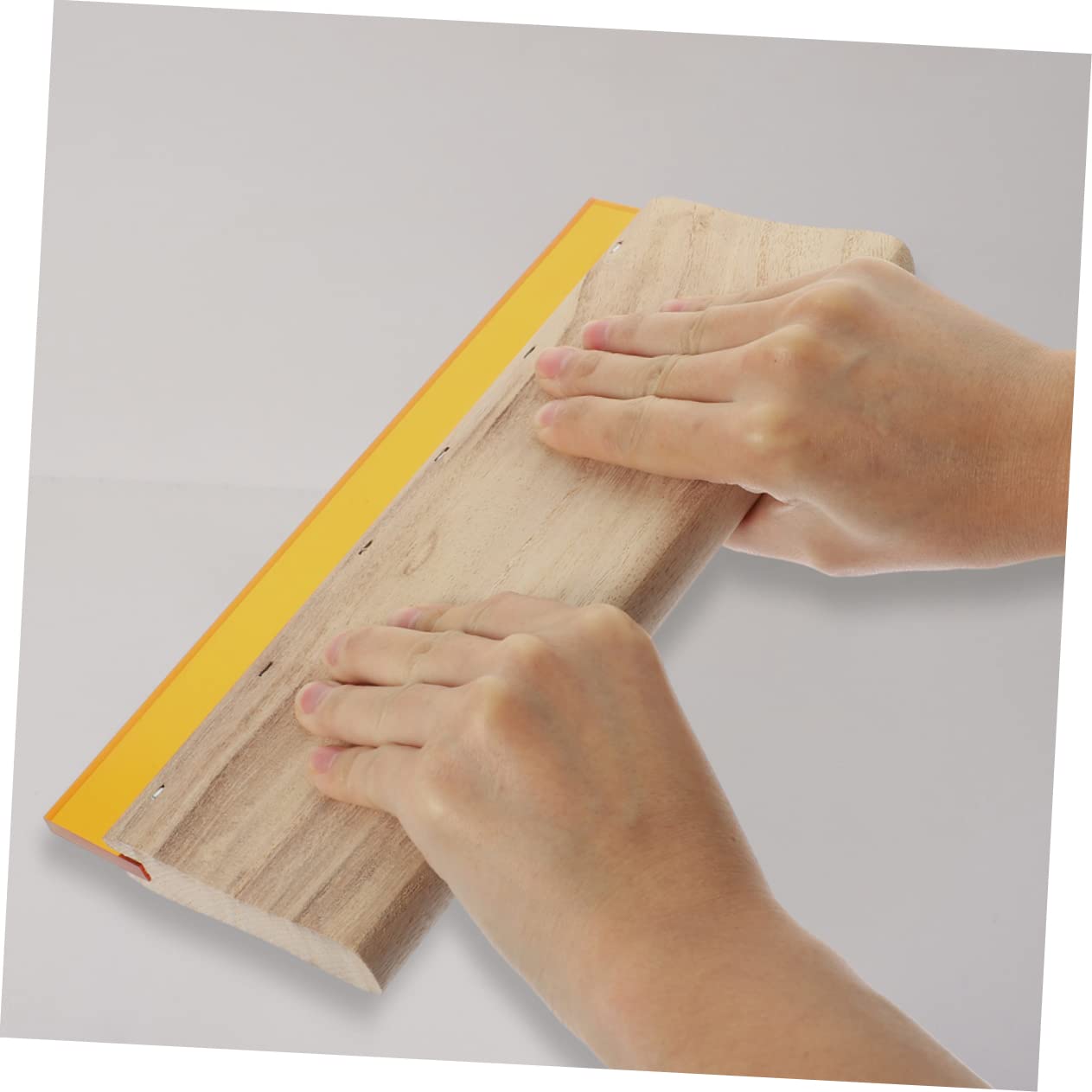 Operitacx Set 1 Accessori Stampa Serigrafica Spatola in Legno e Gomma, Resistente a Graffi, Angoli Arrotondati, per Stampa Manuale e Grafica di Qualità
