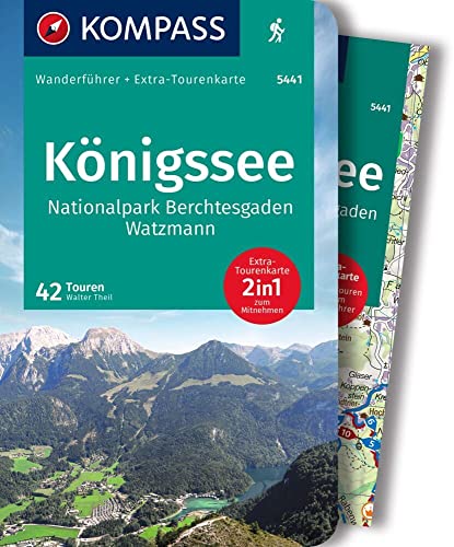 KOMPASS Wanderführer Königssee, Nationalpark Berchtesgaden, Watzmann, 42 Touren mit Extra-Tourenkarte: GPS-Daten zum Download