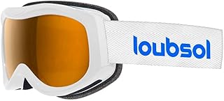 Loubsol - Máscara de esquí, Unisex, Color Blanco, Pantalla fotocromática, categoría 2/3, FR: S (Talla Fabricante: 8-10 años)