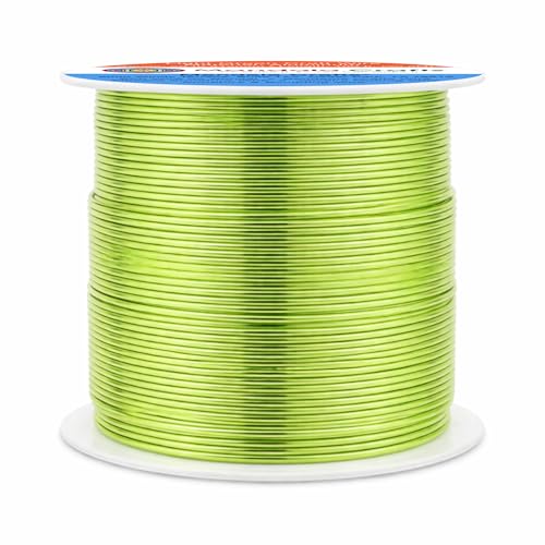 Image of Mandala Crafts 20 Gauge Anodized Aluminum Craft Wire for Jewelry Making - 100 FT Colored Flexible Light Green Wire - Bendable for Bonsai Armature Crafting Sculpting