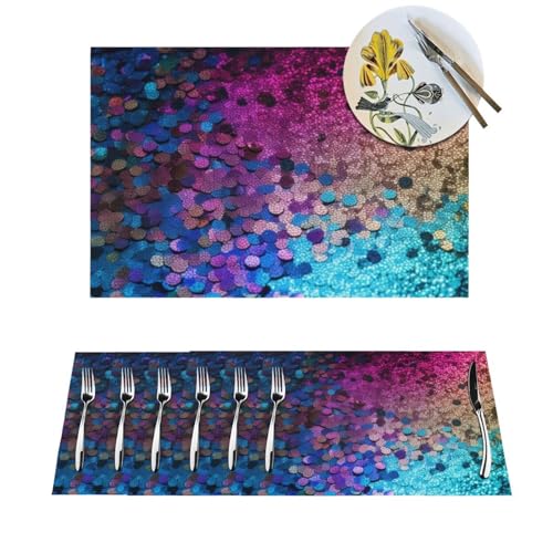 Sets de table anti-tache lavables contre la chaleur lot de 6 - 2