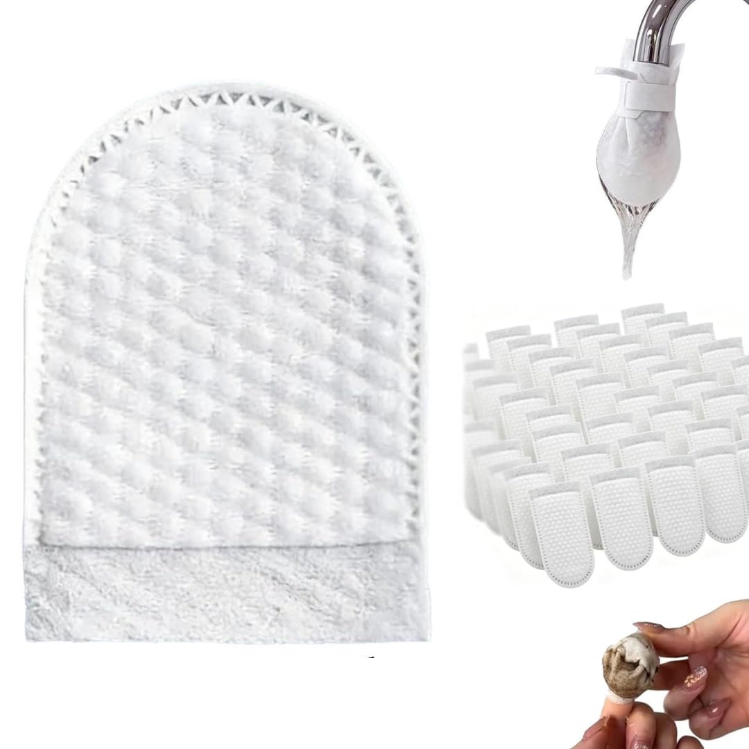 100 Stück Wasserhahn-Filter-Baumwollbeutel, Universal-Ersatz-Baumwollfilterbeutel für Küchenspüle und Badezimmerarmaturen, Küchenarmaturen, Wasserfilterbeutel blockiert effektiv alle Skalen, Sand