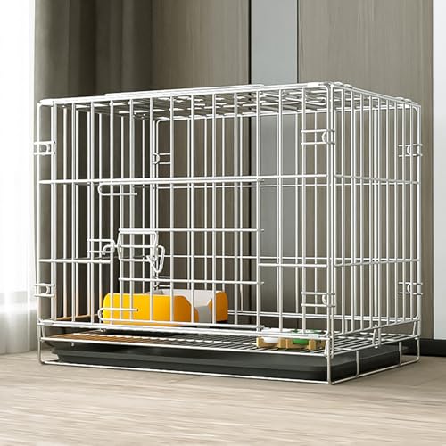 Cage de transport pliable en métal blanc pour éduquer un chiot proprement