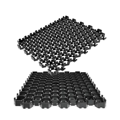 Vodaland HEXpave – Pavimento Permeable-Estabilizador de grava- de 3 cm de Altura – Soporta hasta 12,000 kg – Ideal para Patios, Caminos, Bases de Cobertizos, Uso Vehículos Ligeros (pack de 5,85 m²)