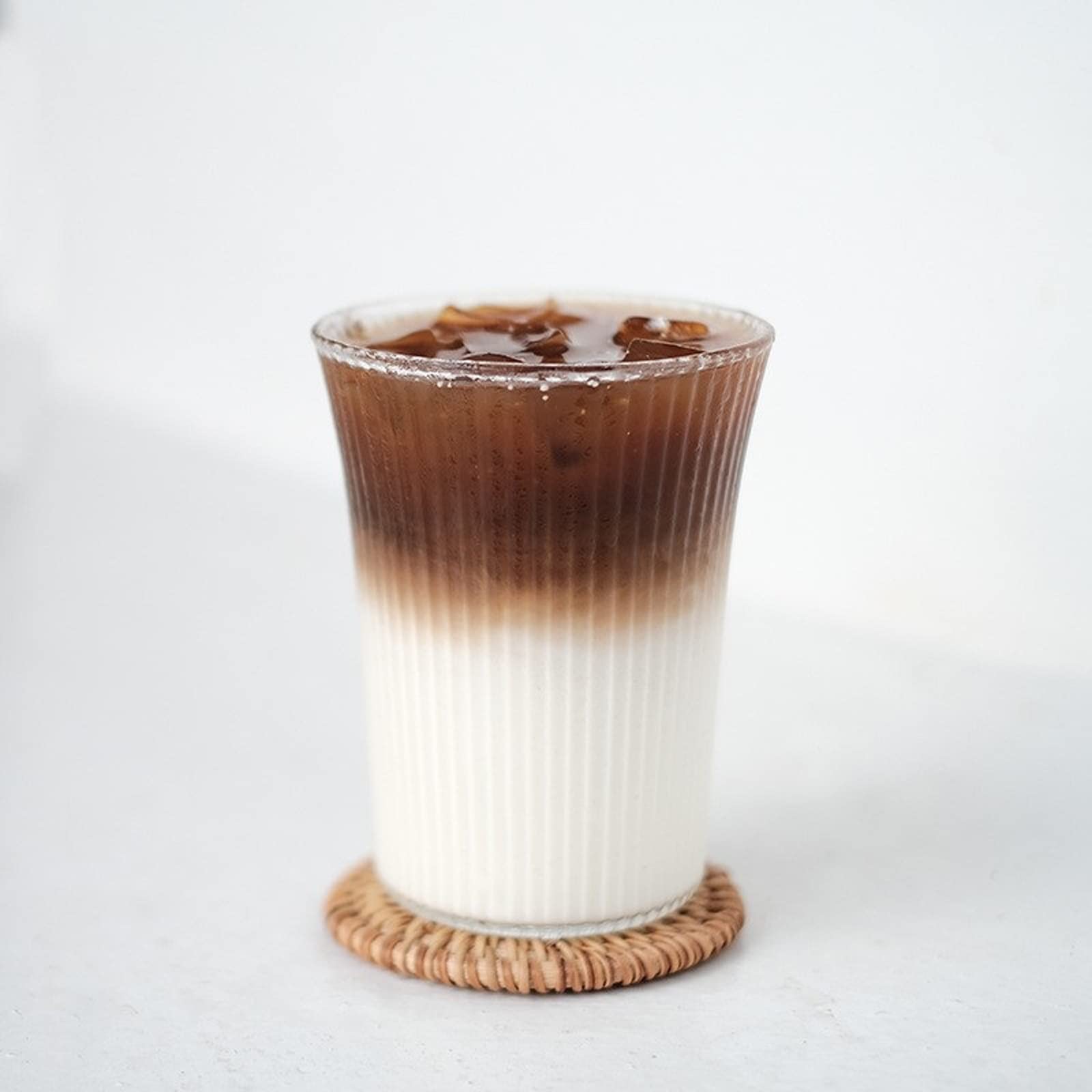 Szklanki do picia szklanki kubek domowy szkło przezroczysty kubek na sok styl kubki na wodę kubek latte kubki do kawy mrożonej kubki do kawy szklane kubki (pojemność: 350 ml - 3 szt., kolor: B)
