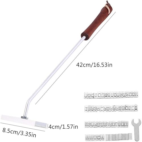 Miniatura 2 de Hierro de marca BBQ con letras intercambiables, perfecto para marcar filetes, hamburguesas, pollo, carne con tu nombre, herramienta de nombres de