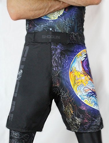 SHOGUN Fight MMA Fight Shorts BJJ Jiu Jitsu Fighting Grappling Martial Arts Muay Thai Kickboxing, XXL Tao - Thumbnail 4