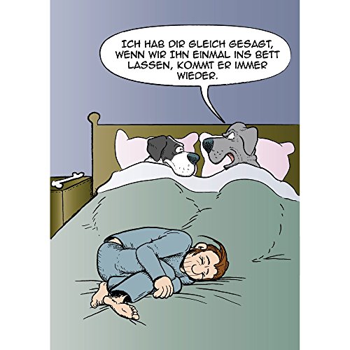 DOGTARI Cartoon, Karten, Geschenkkarten, Comic, Karte, Postkarte, Grußkarte, Dogge, 5 Stück im Set Cover