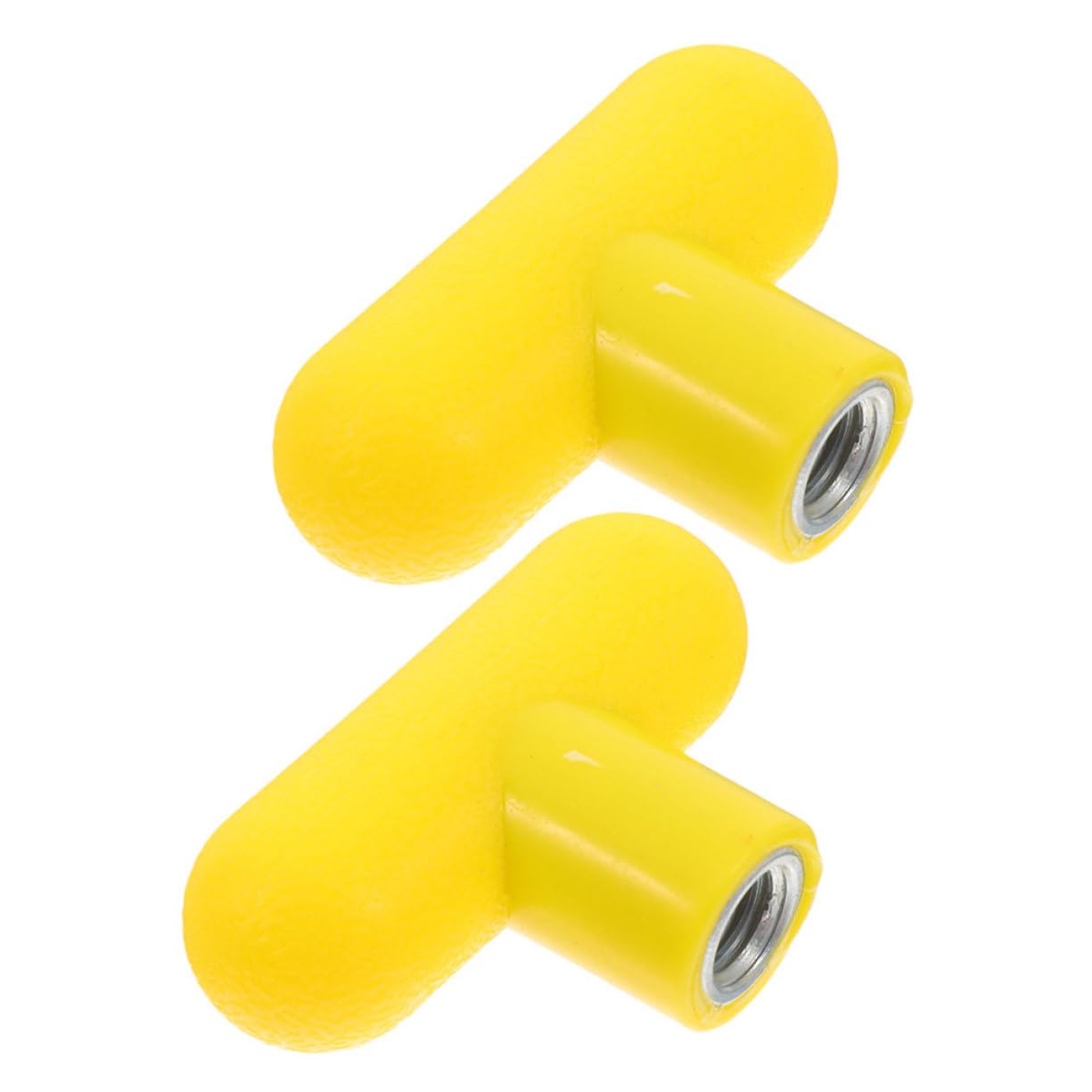 2pcs Fitness Equipment Handles Ergonomic Gym Exercise Grip Attachments for Cable Machines Resistance Bands Yellow Arm Wrestling Strength Training