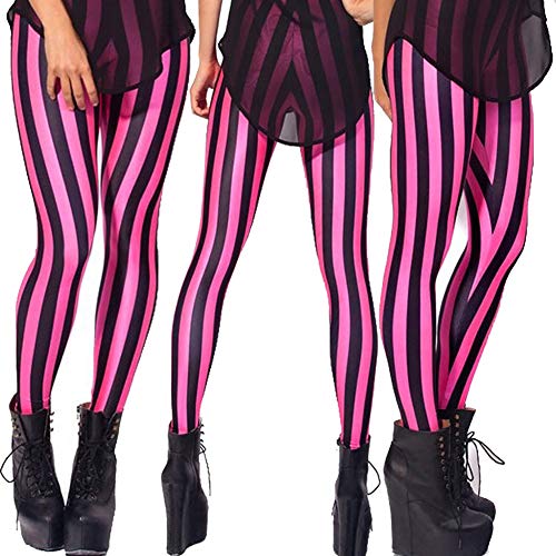 Image of QZUnique Leggings for Women, Halloween Full-Length Printed Legging Footless Elastic Yoga Pants, Regular and Plus Size