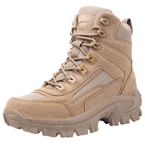 Tactical boots for men Lightweight combat Military Boots Leather Motorcycle Climbing Work shoes