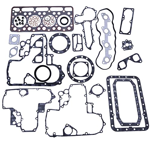 Image of Full Gasket Set(Upper, Lower and Head Gasket) Compatible with Kubota V1702 and Bobcat 743