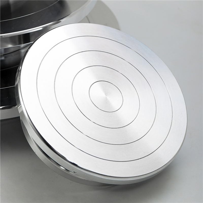 Gramofon z kołem garncarskim 15/20/25/30 cm – aluminiowe dwustronne narzędzia do gliny DIY, stojak na ciasto do rzeźbienia i ceramiki, idealny dla artystów i hobbystów (15 x 12 x 1,1 cm)