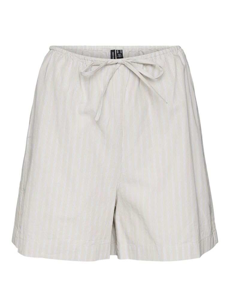 VERO MODA Women's Vmgili Hw WVN Ga Shorts, Silver Lining/AOP: zandie, M