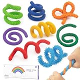 Sensory Fidget Toys for Kids with Autism,8 Pack Quiet Calm Bendable Sensory Sticks Fidget Sticks for...